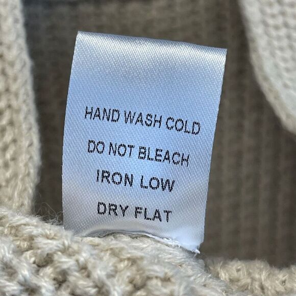 MABLE Sweater Romper Small/Medium Taupe Tan Knit Drawstring Keyhole Back LS - Picture 10 of 16